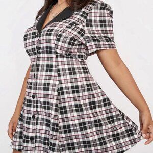 Current MoodxDolls Kill:Wine So You Don't Exist Plaid Dress [NWT. 1X US WOMEN'S]